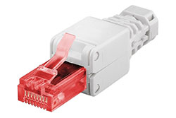 Konektor RJ45 kat. 6 nestíněný, na lanko / drát, montáž bez nástrojů