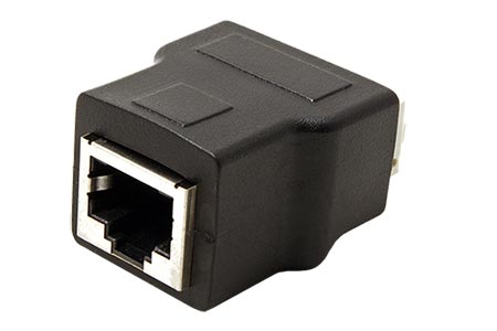 Konektor RJ45F (zásuvka) s pružinovou svorkovnicí 8 pinů