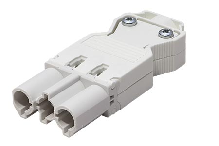 Konektor síťový 230V/16A, samec, na kabel (GST18), bílý (375.517)