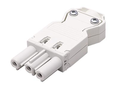 Konektor síťový 230V/16A, samice, na kabel (GST18), bílý (375.514)