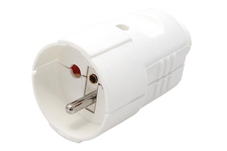 Konektor síťový 250V/16A, samice, CEE 7/5 (CZ), na kabel, bílý (912.273)