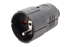 Konektor síťový 250V/16A, samice, CEE 7/5 (CZ), na kabel, černý (912.173)
