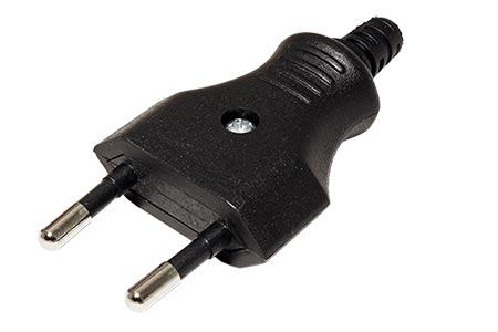 Konektor síťový 250V/2,5A, samec, CEE 7/16, na kabel, černý (900.002)