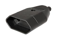 Konektor síťový 250V/2,5A, samice, CEE 7/16,  na kabel, černý (900.004)