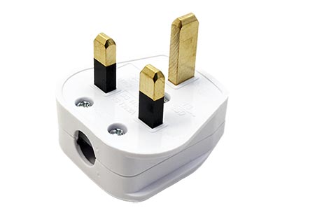 Konektor síťový UK, BS1363 (typ G) 13A, bílý (910.276)