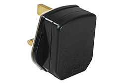 Konektor síťový UK, BS1363 (typ G) 13A, černý (910.176)