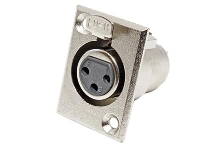 Konektor XLR 3, samice, panelový