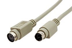 Kabel prodlužovací (M/F) k PS/2 klávesnici, 3m