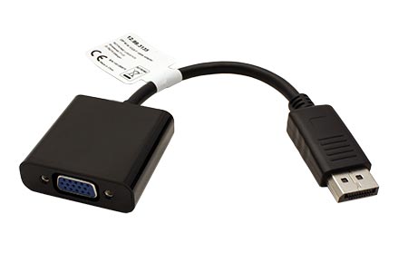 Konvertor kabelový DP(M) -> VGA(F), 10cm