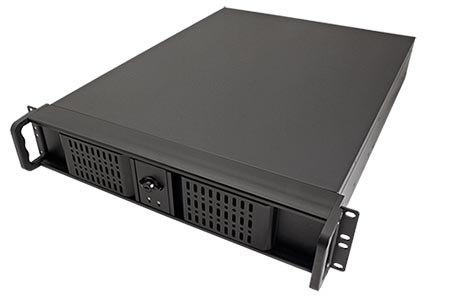 Kryt na server pro 19" rozvaděč, hluboký, 2U, bez zdroje, černý