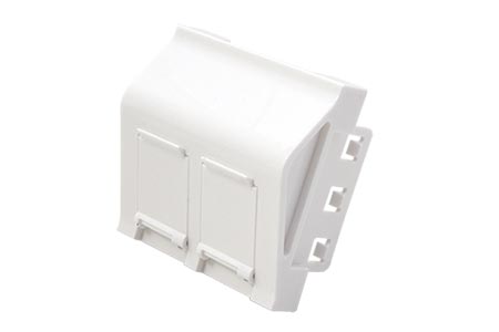 Kryt pro 2x keystone, 45 x 45mm, bílý