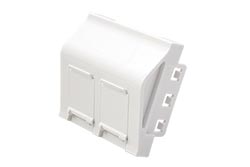 Kryt pro 2x keystone, 45 x 45mm, bílý