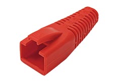 Krytka konektoru RJ45 na kulatý kabel  5,5 - 8,5mm, s ochranou západky, 10ks, červená