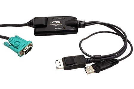 KVM konvertor DP(M) + USB A(M) -> MD18SPHD pro KVM přepínače (CV190)