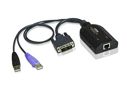 KVM modul k přepínači počítačů přes TP (DVI, 2x USB, Virtual Media) (KA7166)