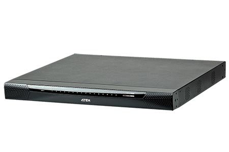 KVM přepínač (IP konzole,USB + PS/2 Klávesnice a Myš, DVI+VGA) 32:1, virtual media, KVM moduly přes TP (KN1132V)