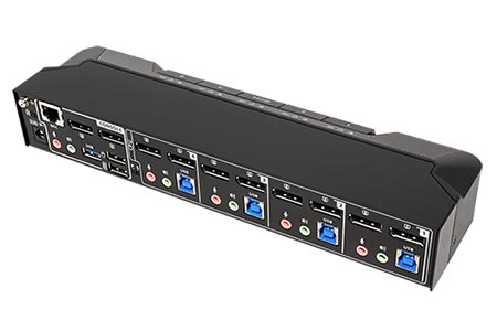 KVM přepínač (USB, 2x DP, Audio) 4:1, USB + USB 3.0 hub, 8K@60Hz (CS1944DPA)