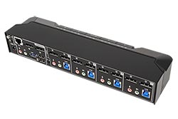 KVM přepínač (USB, 2x DP, Audio) 4:1, USB + USB 3.0 hub, 8K@60Hz (CS1944DPA)
