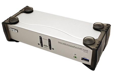 KVM přepínač (USB, DP, Audio) 2:1, DP, USB 3.0 (CS1912)
