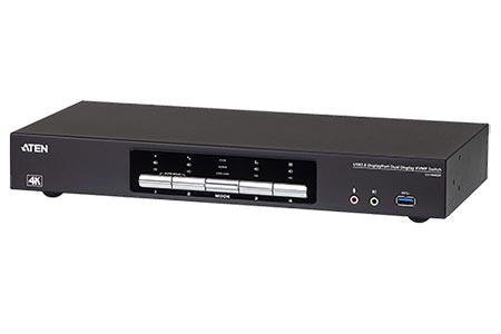 KVM přepínač (USB Klávesnice a myš, 2x DP, audio) 4:1, 2x DP, USB3.0, 4K (CS1944DP)