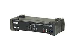KVM přepínač (USB Klávesnice a myš, DP+HDMI, audio) 2:1, DP, USB + USB3.0 hub, 4K, MST hub (CS1922M)