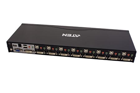 KVM přepínač (USB Klávesnice a Myš, DVI-I, Audio) 8:1, USB (CS1768)