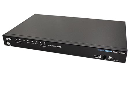 KVM přepínač (USB klávesnice a myš, HDMI, audio) 8:1 USB,+ 2x USB (CS1798)