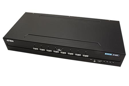 KVM přepínač (USB + PS/2, DP, Audio) 8:1, DP, USB (CAC), zabezpečený PSS PP v3.0 (CS1188DP)