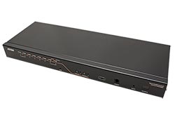 KVM přepínač (USB+PS/2 Klávesnice a Myš, VGA) 8:2, KVM moduly přes TP (KH2508A)