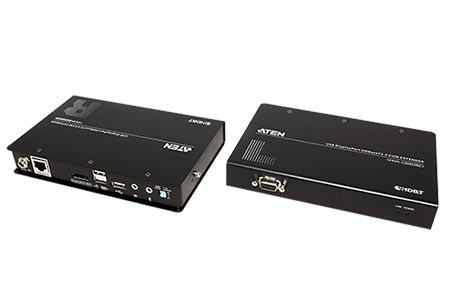 KVM prodlužovací adaptér (USB, DP, RS232), 4K, HDBaseT 2.0 (CE920)