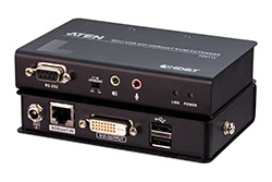 KVM prodlužovací adaptér (USB, DVI, audio, RS232), 1920 x 1200, HDBaseT (CE611)
