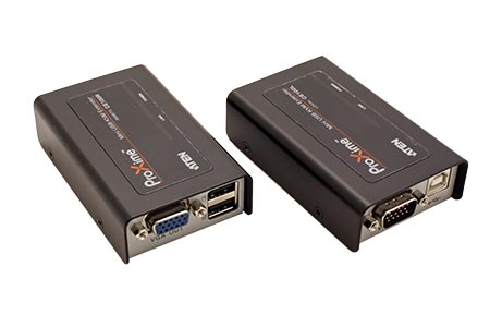 KVM prodlužovací adaptér (USB, VGA), přes TP, 100m (CE100)