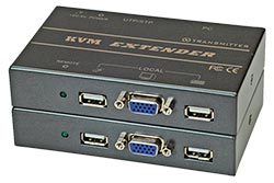 KVM prodlužovací adaptér (USB, VGA), přes TP (RJ45)