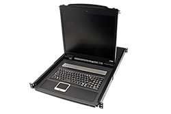 LCD 19" KVM přepínač (Klávesnice, VGA, Myš) 8:1, PS/2 + USB, výsuvný, do 19" rozvaděče, UK (CL1308N)