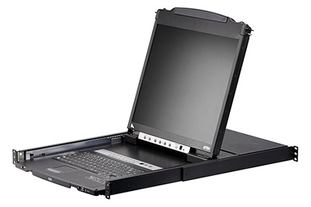 LCD 19" KVM přepínač (USB + PS/2, VGA) 16:1, dual rail, USB + PS/2, US (CL5816N)