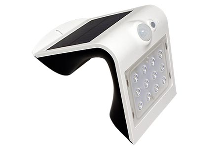 LED světlo na zeď se solární nabíječkou a detekcí pohybu, 1,5 W, bílé