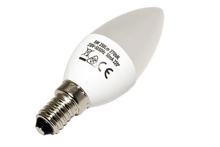 LED žárovka Classic B, E14, 2700K, 5W, 350lm, 220°, matná