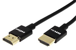 Ultra High Speed HDMI kabel, 8K@60Hz, HDMI M - HDMI M, tenký, 1m