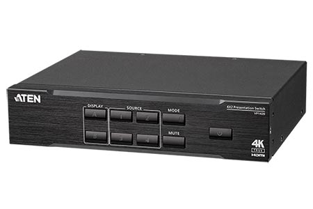 Maticový prezentační přepínač 3x HDMI 1x VGA 4x2, 4K@60Hz, scaler, audio (de)embeding (VP1420)