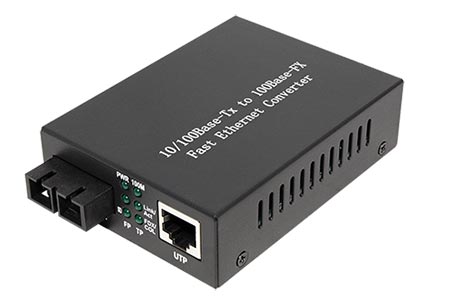 Média konvertor 100Mb, RJ45 - SC (100Base-FX)