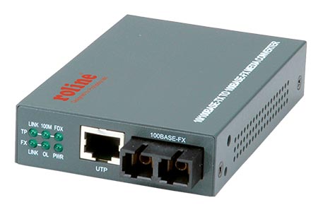 Média konvertor 100Mb, RJ45 - SC (100BaseFX)