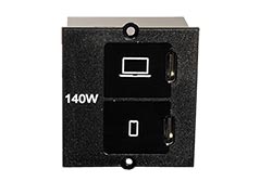 Modul 37x40 zdroj 3x USB C, 140W, PD, černý (BM0021867)