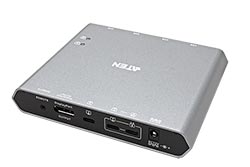 Multiport adaptér s přepínačem 2:1, 2x USB C - > DP (4K@60Hz), 4x USB 3.0 A (US3311)