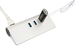 Multiport adaptér USB 5Gbps, USB3.0 A(M) -> 1Gb LAN + 3x USB3.0 A(F) (EX-1132-N)