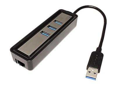 Multiport adaptér USB 5Gbps, USB3.0 A(M) -> 1Gb LAN + Hub 3x USB3.0 A(F)