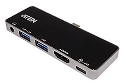 Multiport adaptér USB C (M) -> HDMI (4K@60Hz), 2x USB3.0 A(F),USB C(PD) (UH3238)