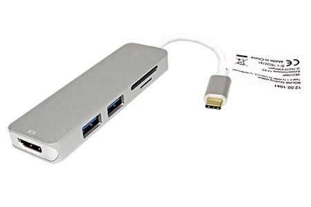 Multiport adaptér USB C (M) -> HDMI A(F), 2x USB 3.0 A(F), SD, 4K@30Hz