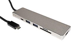 Multiport adaptér USB C (M) -> HDMI A(F) (4K@30Hz), 2x USB3.0 A(F), SD, USB C (PD) (UH3239)