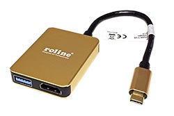 Multiport adaptér USB C (M) -> HDMI A(F) 4K@30Hz, 2x USB3.0 A(F), USB C (PD)