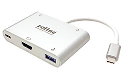 Multiport adaptér USB C (M) -> HDMI A(F) 4K@30Hz, 3x USB3.0 A(F), USB C (PD)